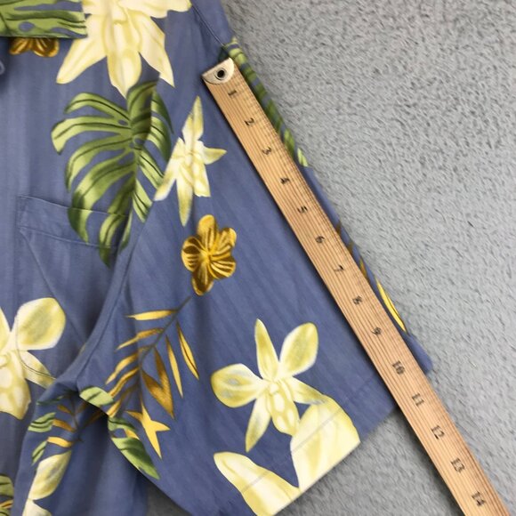Tommy Bahama Floral Hibiscus Short Sleeve Shirt Mens Size Medium 100% silk - Picture 6 of 8